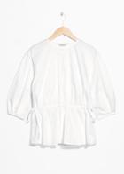 Other Stories Drawstring Waist Blouse - White