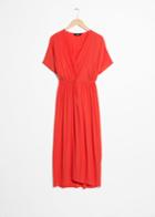 Other Stories Twist Knot Midi Dress - Red