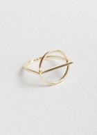Other Stories Circle Bar Ring - Gold