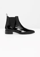 Other Stories Patent Leather Chelsea Boots