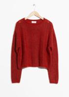 Other Stories Fuzzy Mohair & Wool Knit - Red