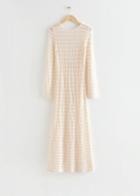 Other Stories Pointelle Knit Midi Dress - White