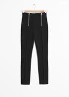 Other Stories Zip Hip Trousers - Black
