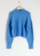 Other Stories Mock Neck Sweater - Blue