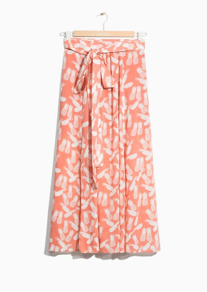 Other Stories Slit Crepe Skirt