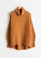 Other Stories Oversized Turtleneck Sweater - Brown