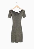 Other Stories Ribbed Lurex Dress