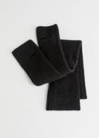 Other Stories Fingerless Cashmere Gloves - Black