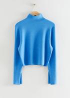 Other Stories Voluminous Flared Sleeve Sweater - Blue