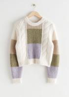 Other Stories Colorblock Knit Sweater - Purple