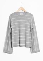 Other Stories Pinstripe Sweater - Grey