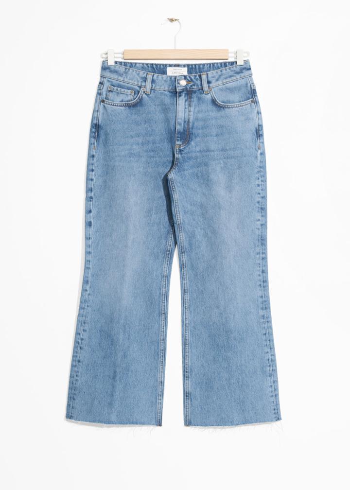 Other Stories Cropped Flare Jeans - Blue