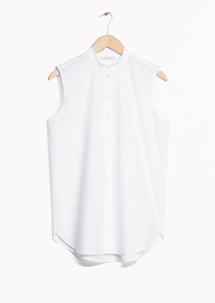 Other Stories Sleeveless Button Down Shirt