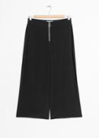 Other Stories O-ring Zipper Culottes - Black