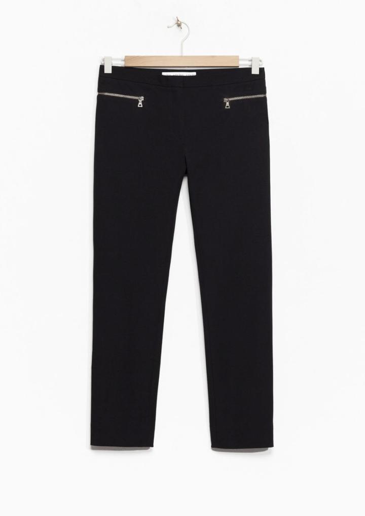 Other Stories Cropped Zip Trousers