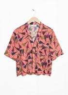Other Stories Cropped Lounge Shirt - Orange