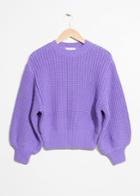 Other Stories Chunky Rib Knit Sweater - Purple