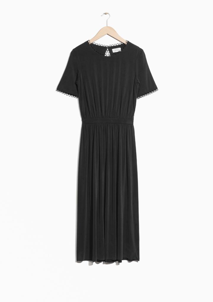 Other Stories Cupro Open Back Dress