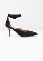 Other Stories Curved Ankle Strap Pumps - Black