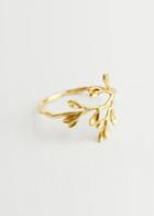 Other Stories Organic Flora Pendant Ring - Gold