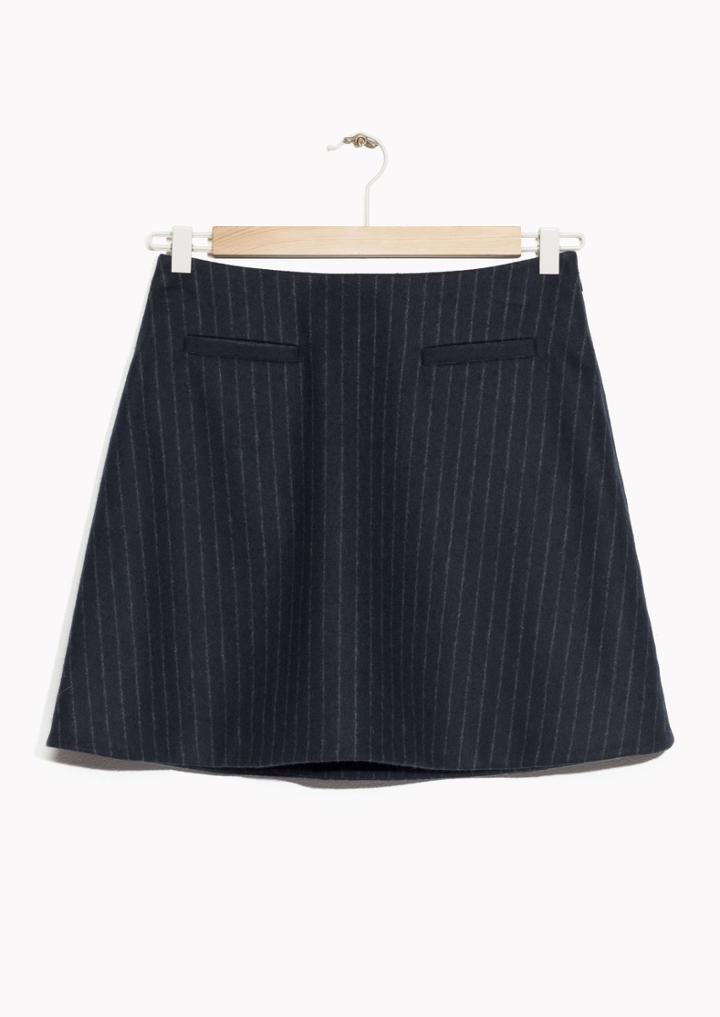 Other Stories Pinstripe Skirt