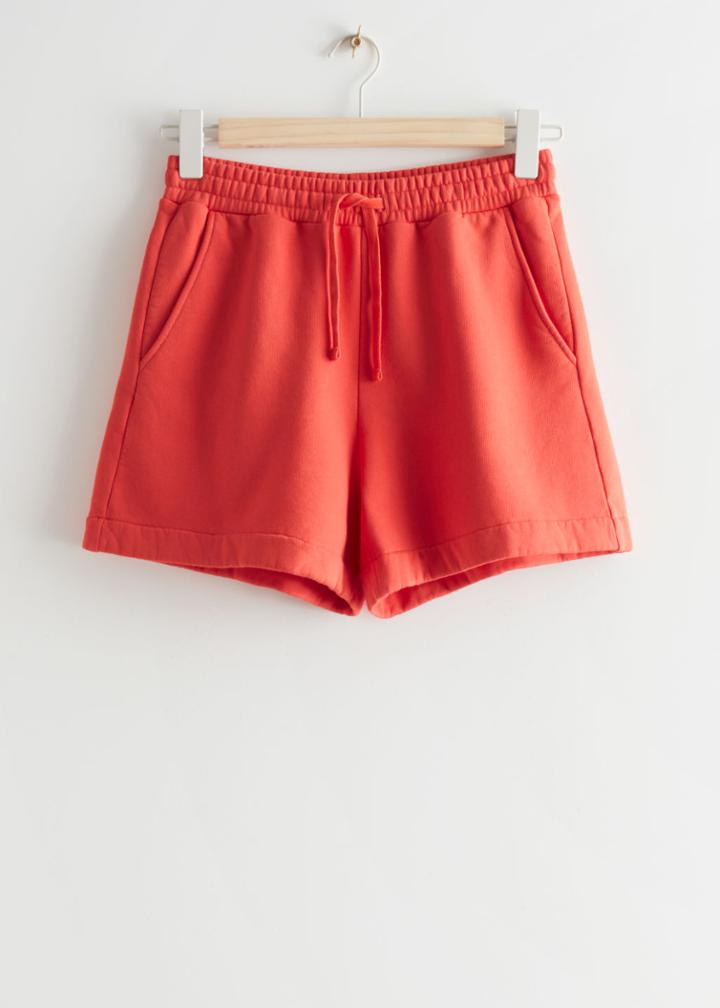 Other Stories Relaxed Drawstring Shorts - Red