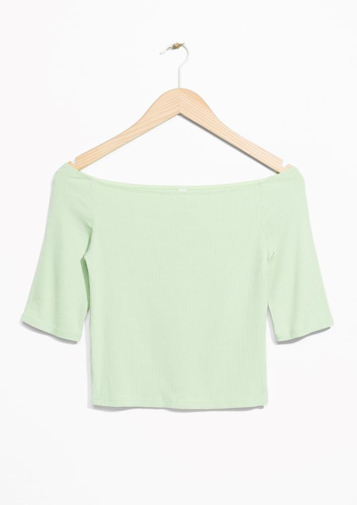 Other Stories Off-shoulder Crop Top