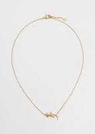 Other Stories Crocodile Necklace - Gold