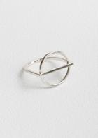 Other Stories Circle Bar Ring - Silver