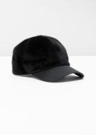 Other Stories Furry Cap - Black