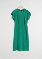 Other Stories Short Sleeve Midi Dress - Green