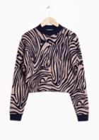 Other Stories Jacquard Zebra Sweater