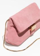 Other Stories Small Leather Fold-over Bag - Pink