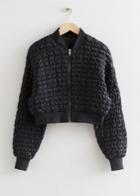 Other Stories Quilted Boxy Jacket - Black