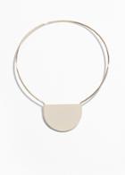Other Stories Semicircle Silver Choker Necklace - Gold