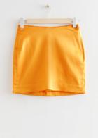 Other Stories Fitted Satin Mini Skirt - Yellow