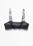 Other Stories Flower Lace Statement Bandeau - Black