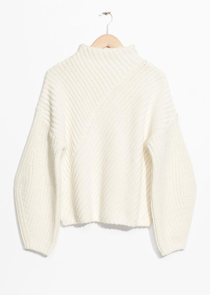 Other Stories Criss Cross Sweater - White