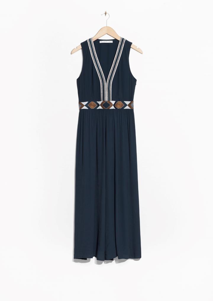 Other Stories Embroidered Maxi Dress