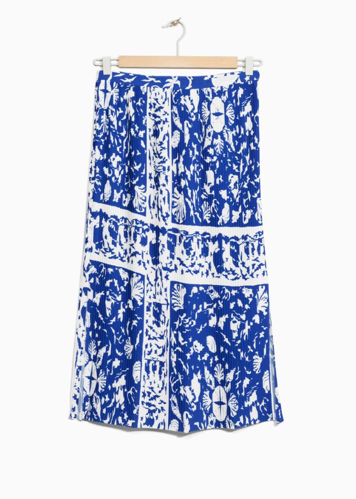 Other Stories Pleats Panel Skirt - Blue