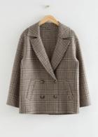 Other Stories Relaxed Double-breasted Wool Coat - Rust