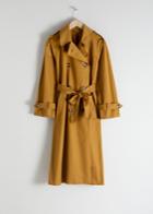 Other Stories Belted Trench Coat - Yellow