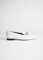 Other Stories Equestrian Buckle Loafers - White