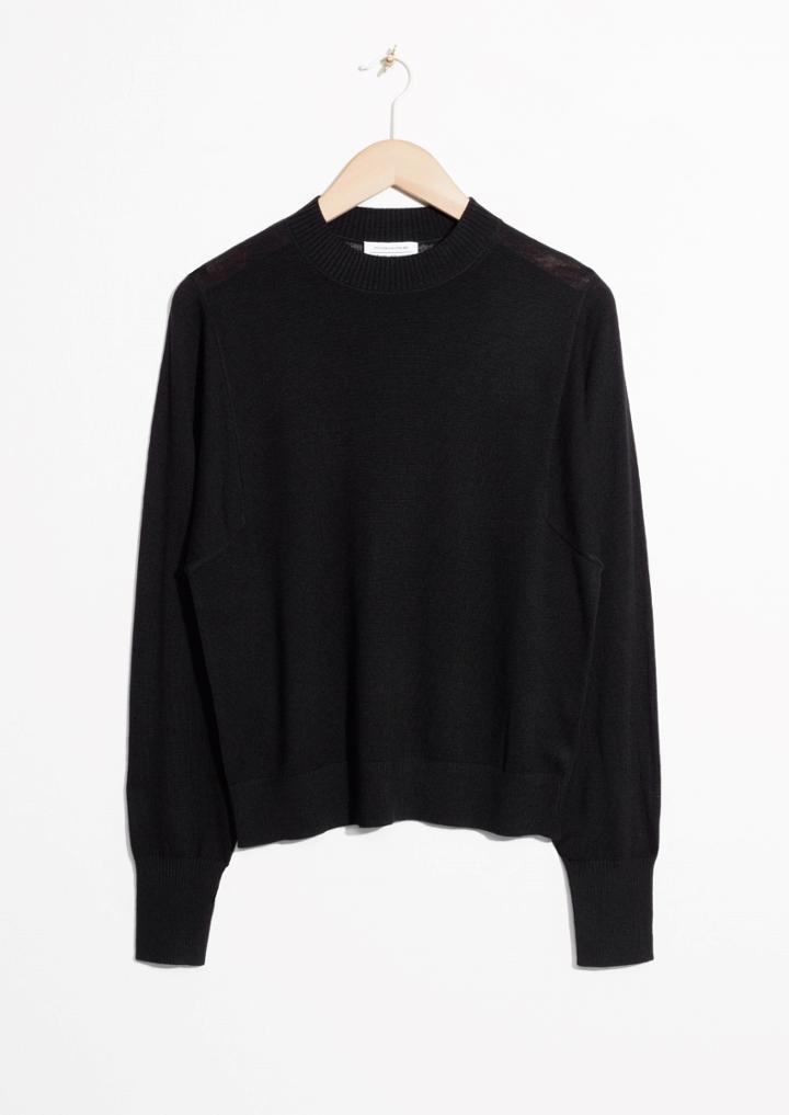 Other Stories Straight Mock Neck Sweater