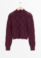 Other Stories Mock Neck Sweater - Red