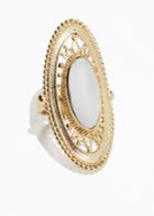 Other Stories Gemstone Ring - White