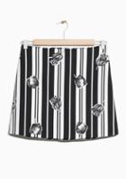 Other Stories Rose On Stripes Skirt
