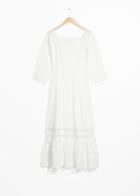 Other Stories Eyelet Midi Dress - White