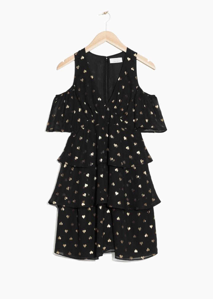 Other Stories Flounce Dress - Black