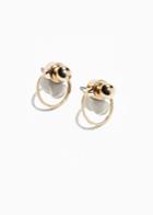 Other Stories Circular Drop-back Earrings - Gold